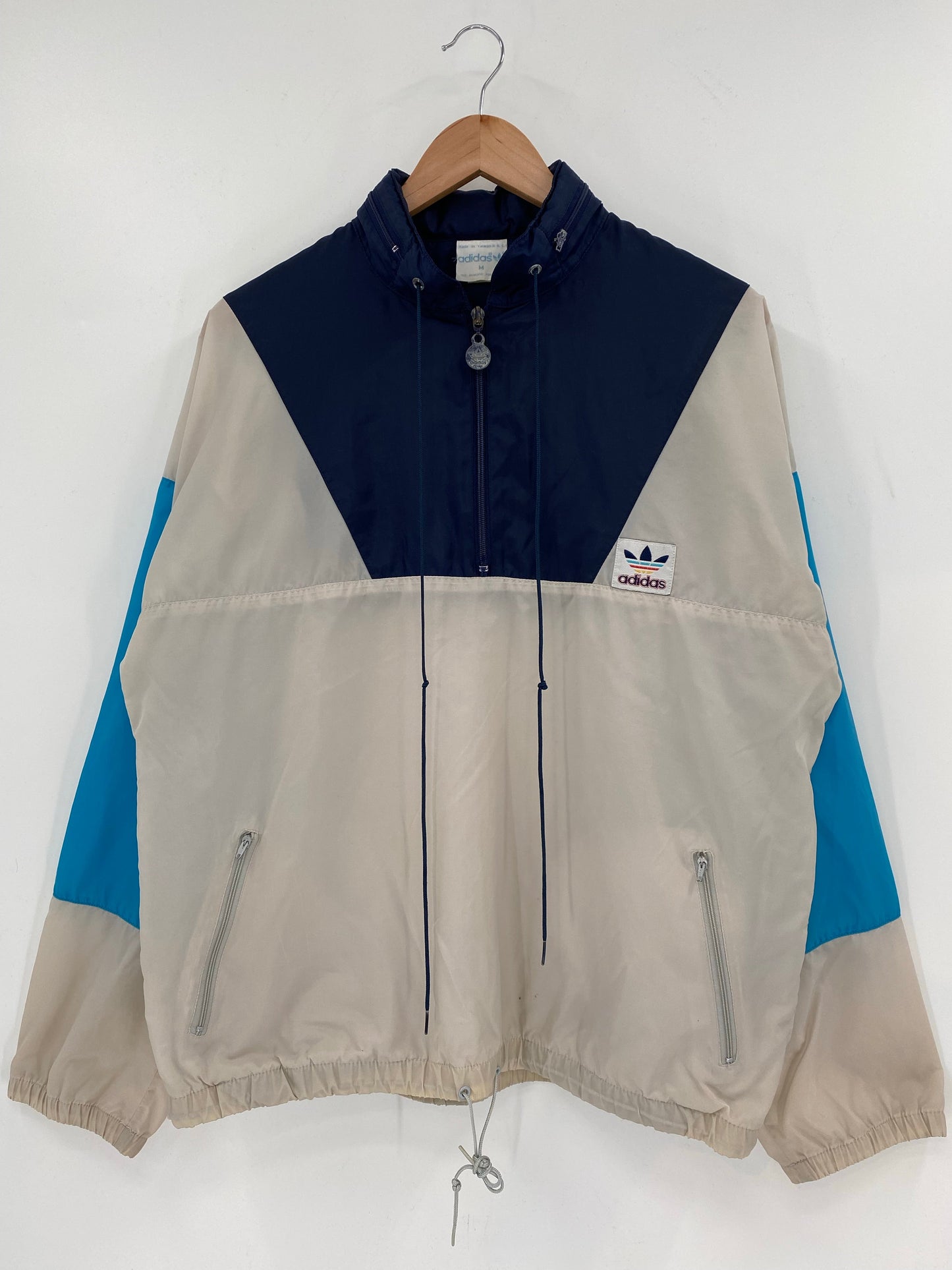 90's ADIDAS Size M Vintage Half Zip Nylon Jacket/ F6841N