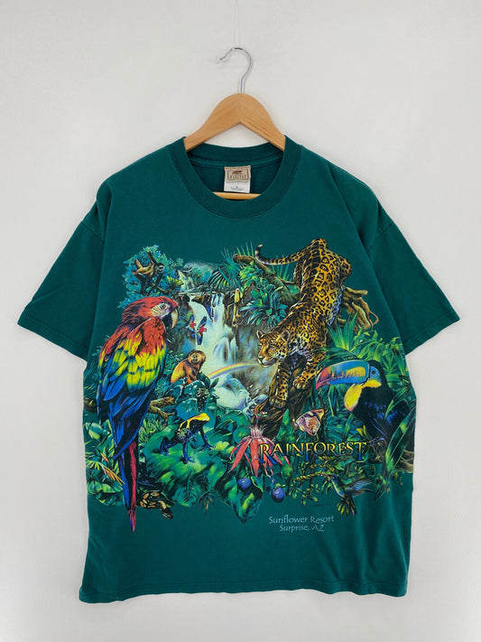 90’s SUNFLOWER RESORT Size XL Vintage T-shirt / F2036T