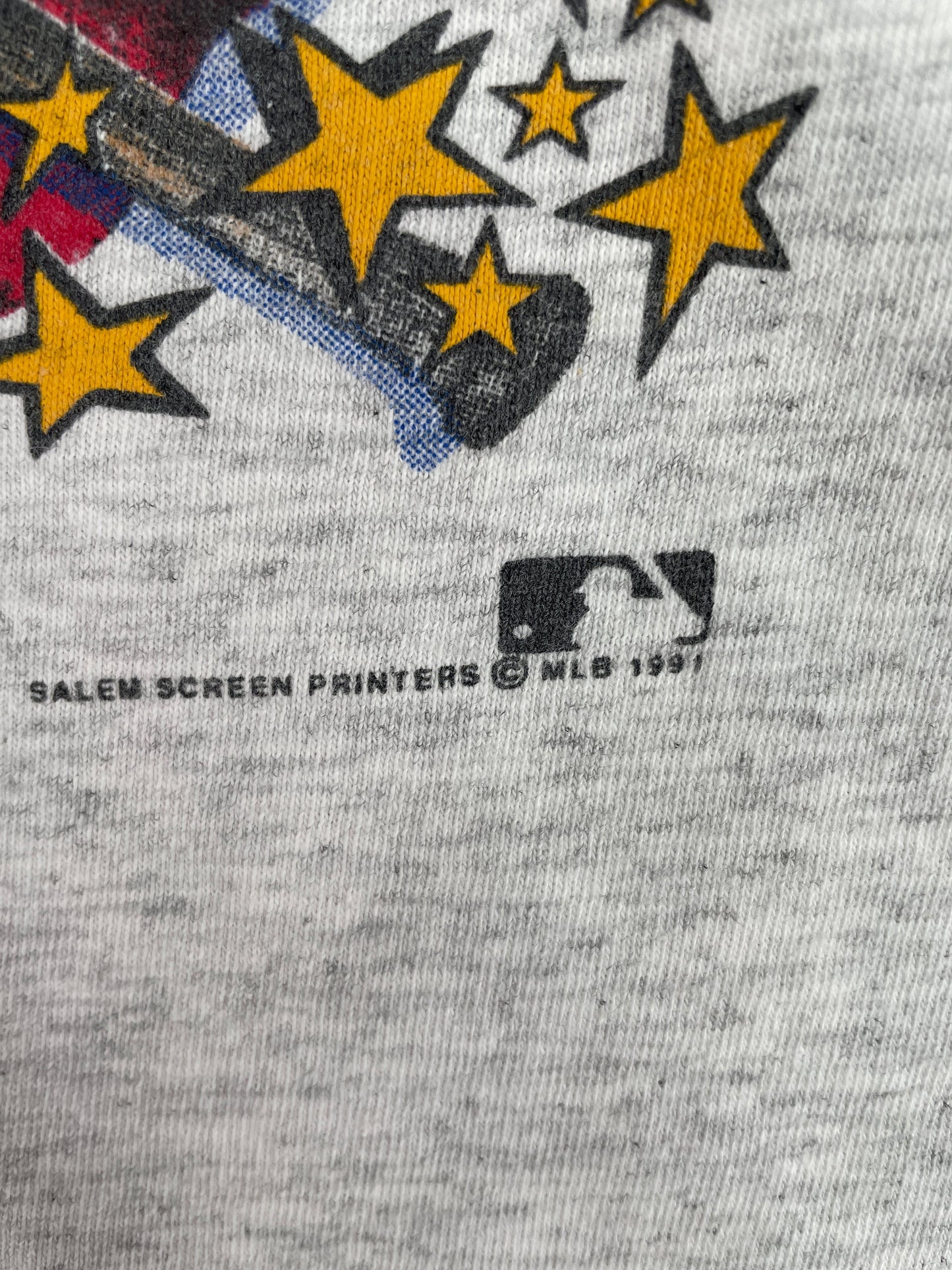 1991 SALEM x MINNESOTA TWINS x BRAVES Made in USA Size XL Vintage MLB T-shirt / E7357T