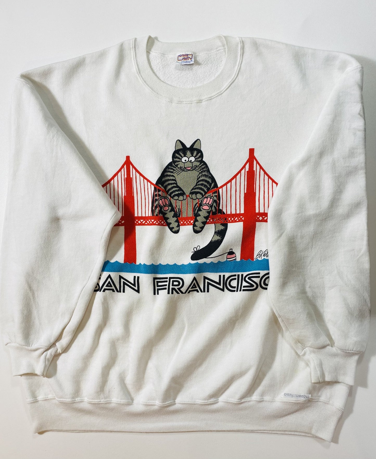 .90's CRAZY SHIRTS SAN FRANSISCO Made in USA Size XXL Vintage Sweat-shirt / A7954