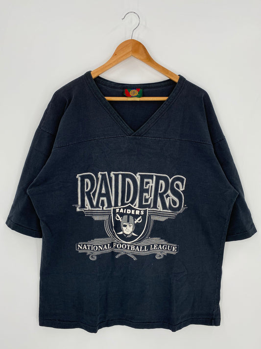 90’s RAIDERS Made in USA Size XL Vintage NFL T- Shirt / E4687T