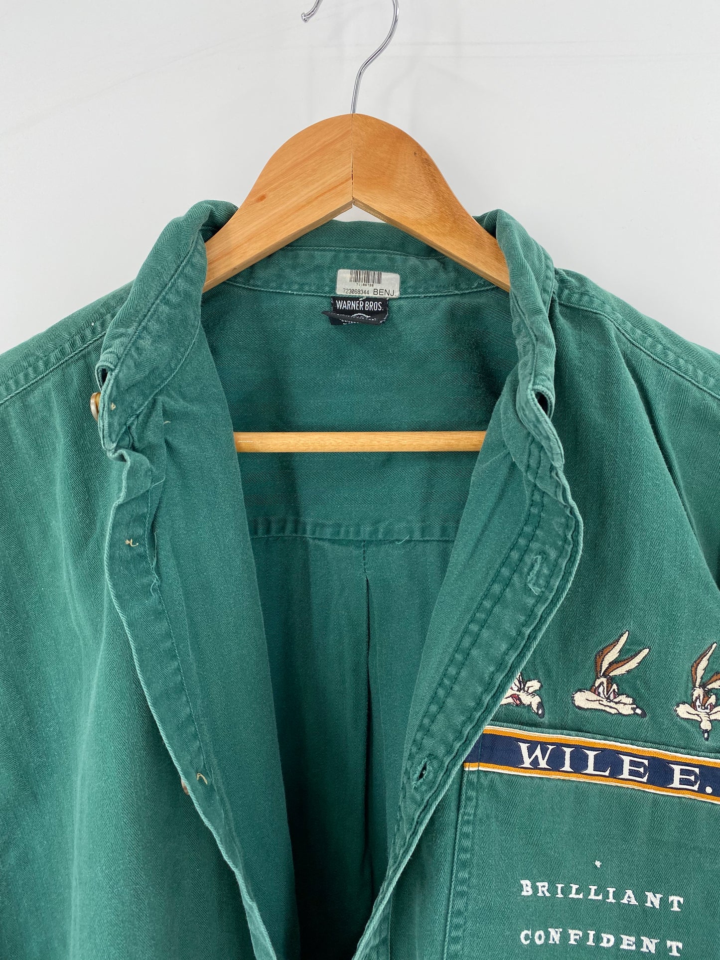 1996 Looney Tunes Size L Vintage Button Down Long Sleeve Shirt / 9482