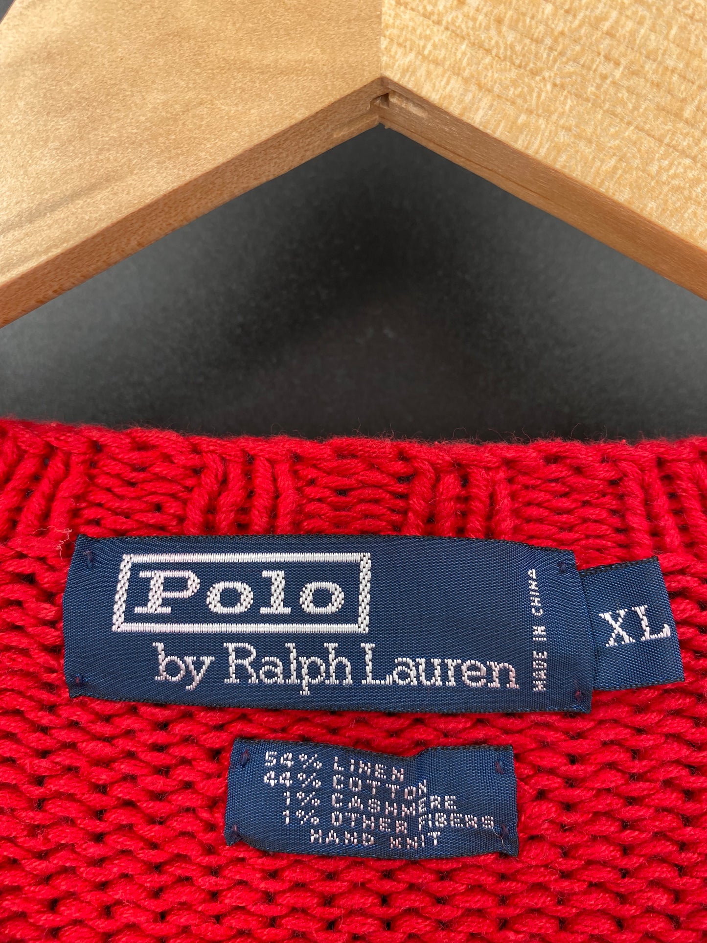 01’ POLO Bear RALPH LAUREN Size Ladies XL Vintage Knit Sweater / K2882