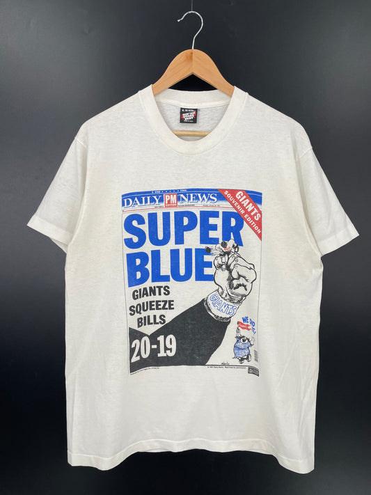 1991 NEW YORK GIANTS Made in USA Size XL Vintage MLB T-shirt / K3307