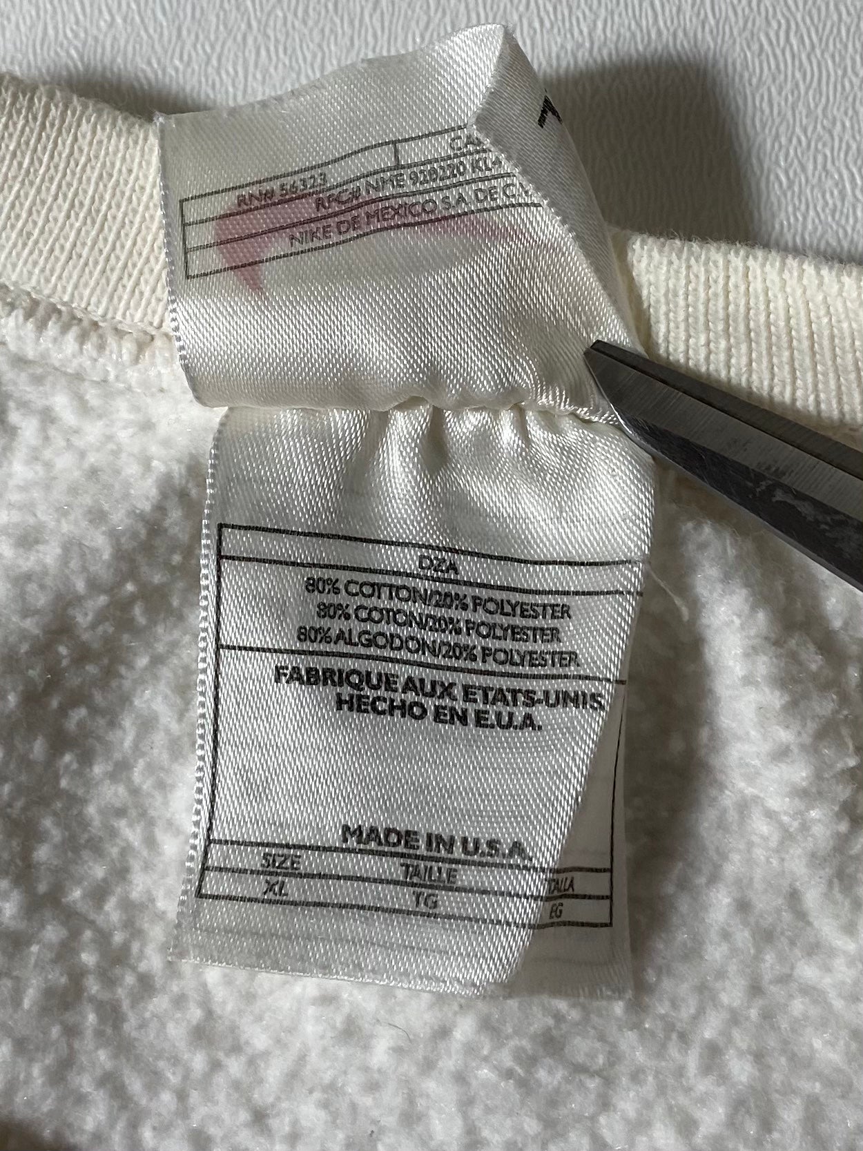 90’s NIKE Mini Swoosh Made in USA Size XL Vintage Sweat-shirt / 7946