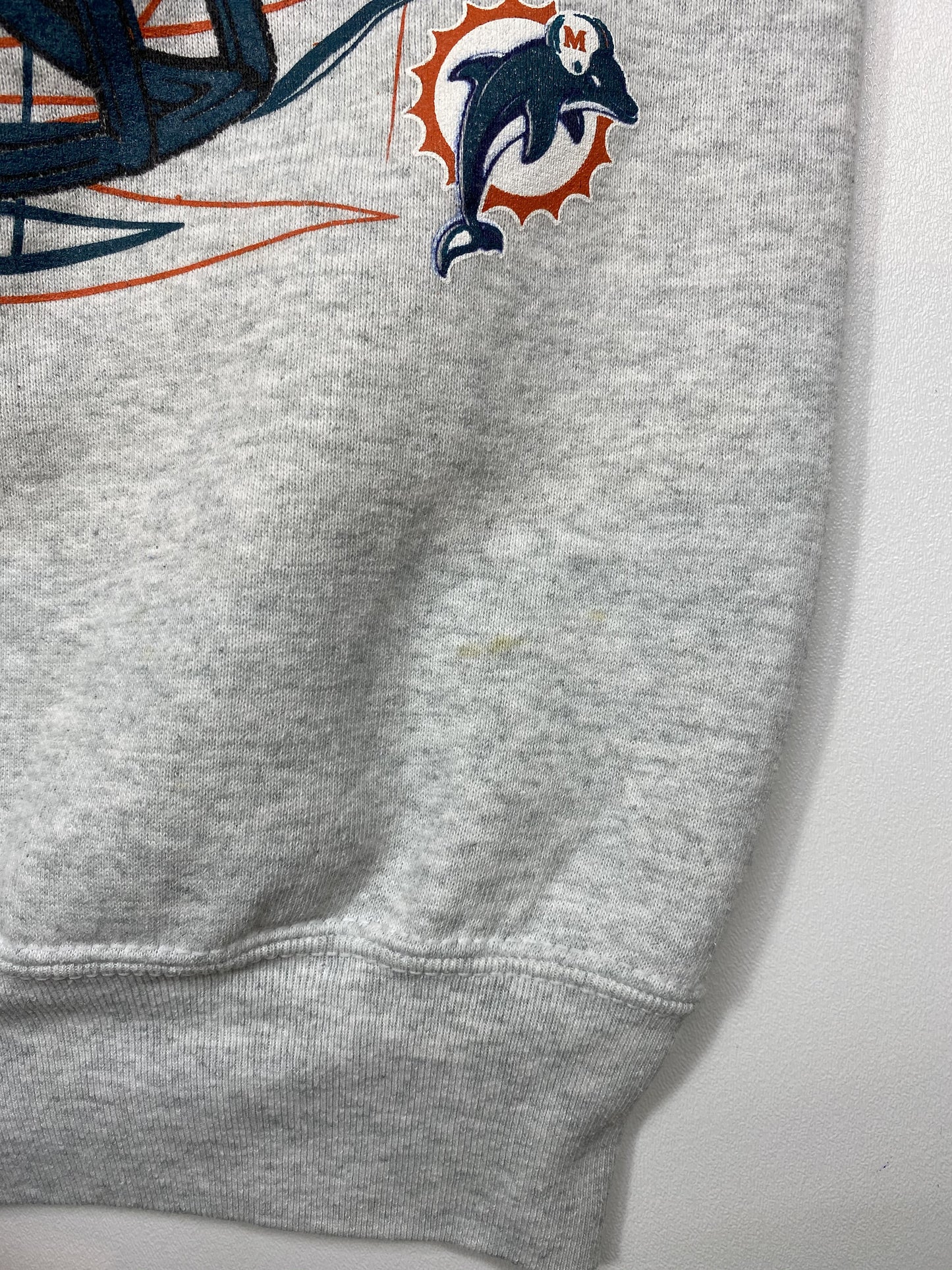 90’s MIAMI DOLPHINS Made in USA Size XL Vintage NFL Sweat-Shirt / K4888