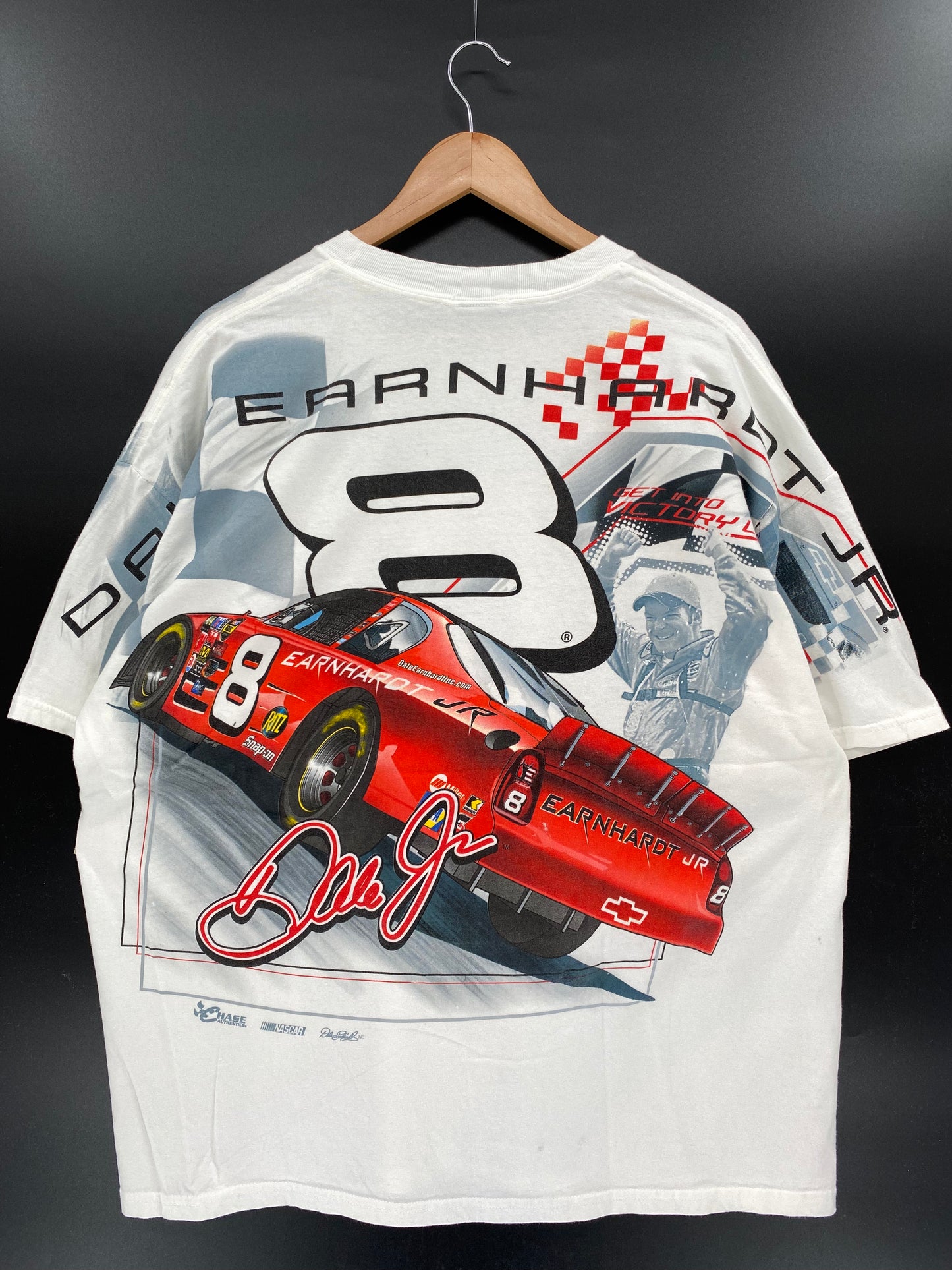 Vintage NASCAR DALE EARNHARDT JR Size No tag (Approx.XXL) Racing T-Shirt / K3738
