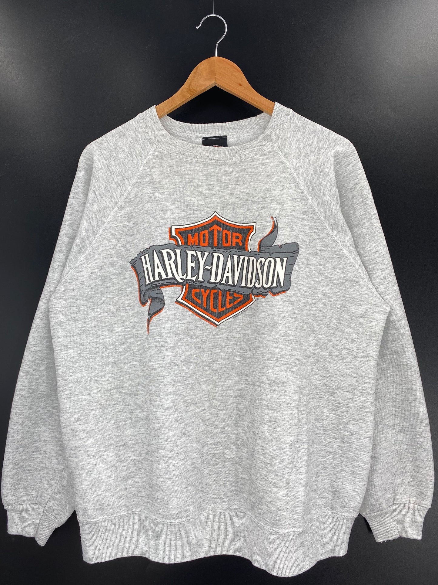 1993 HARLEY DAVIDSON Made in USA Size L Vintage Sweat-Shirt / K3745