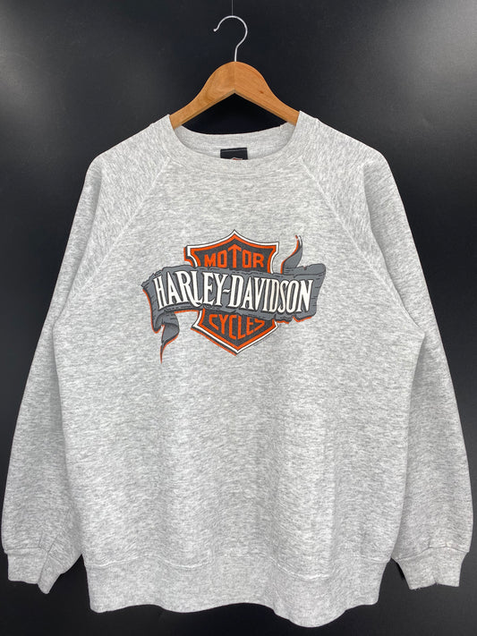 1993 HARLEY DAVIDSON Made in USA Size L Vintage Sweat-Shirt / K3745