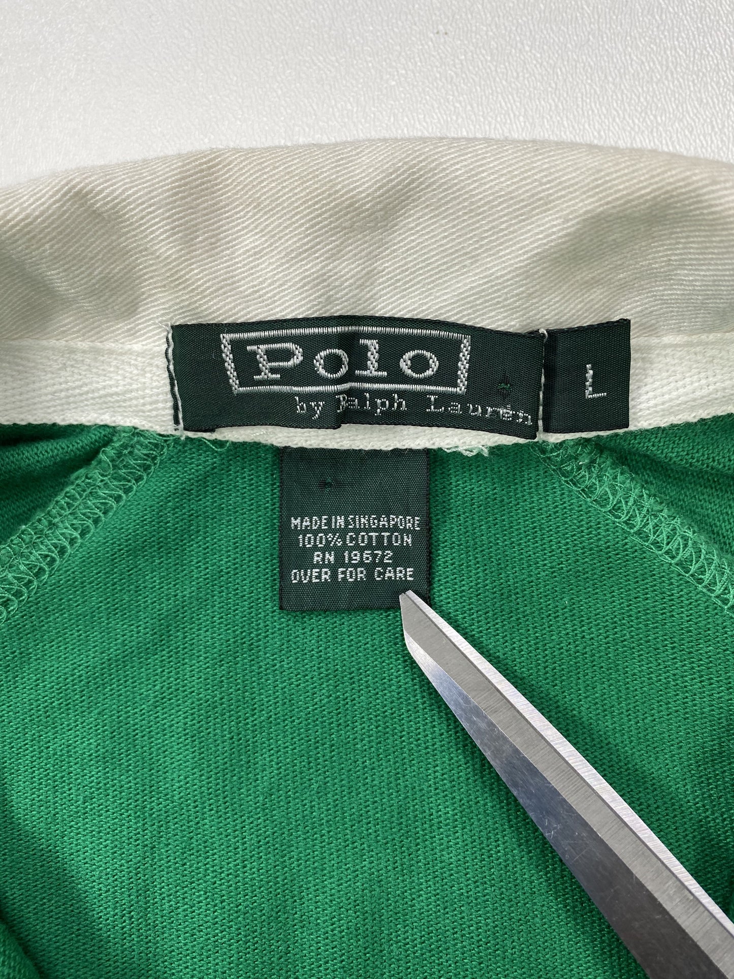 1993 POLO RALPH LAUREN Size Kids L Vintage Rugby-shirt / k5567