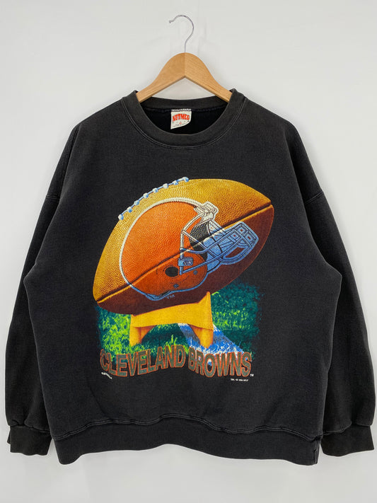 1994' CLEVELAND BROWNS Made in USA Size XL Vintage NFL Sweat shirt / K3089