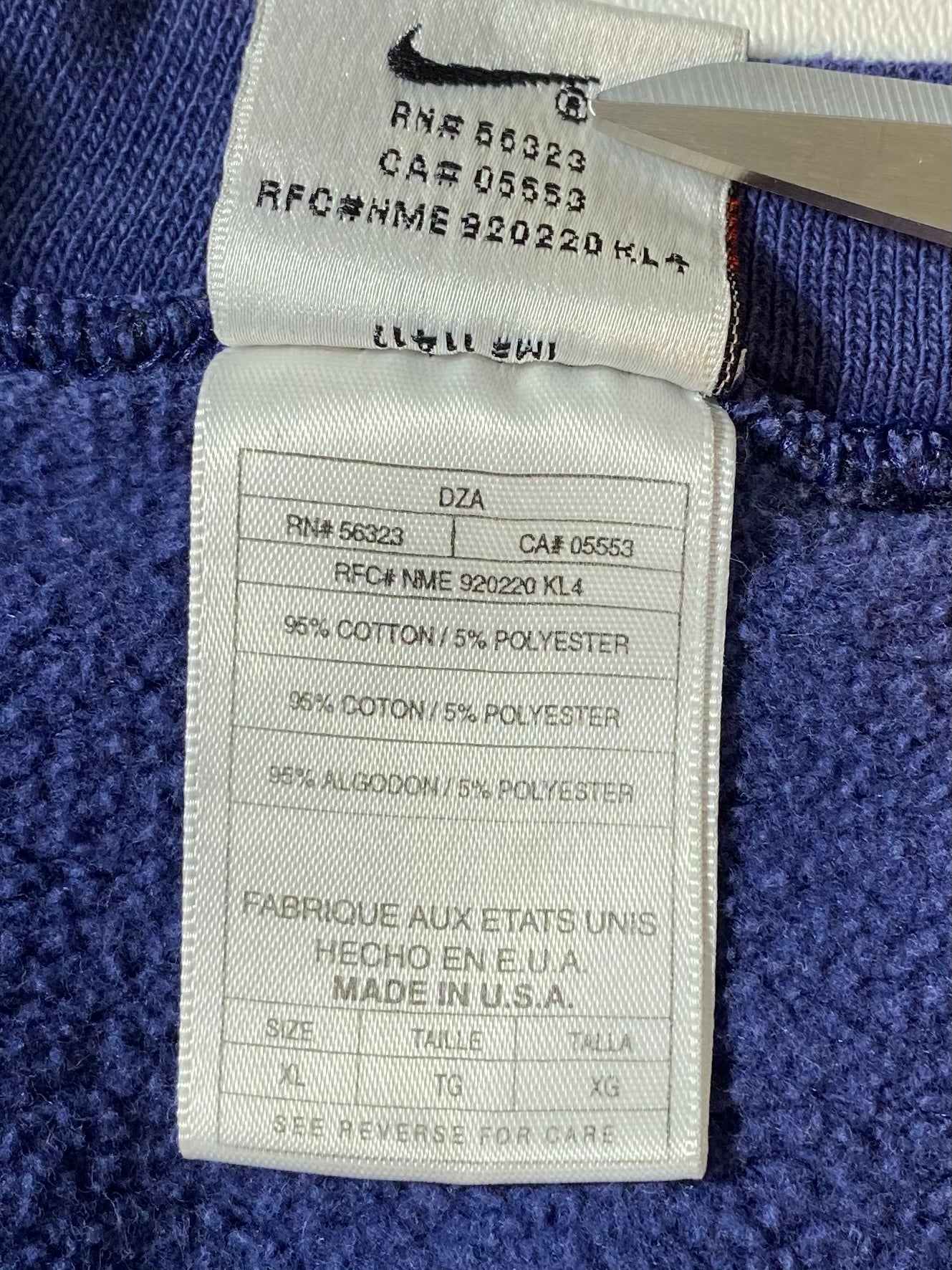 90’s NIKE Made in USA Size XL Vintage Sweat-shirt / 9185