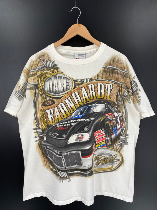 00’ NASCAR DALE EARNHARDT Made in USA Size L Vintage Racing T-shirt / k1791