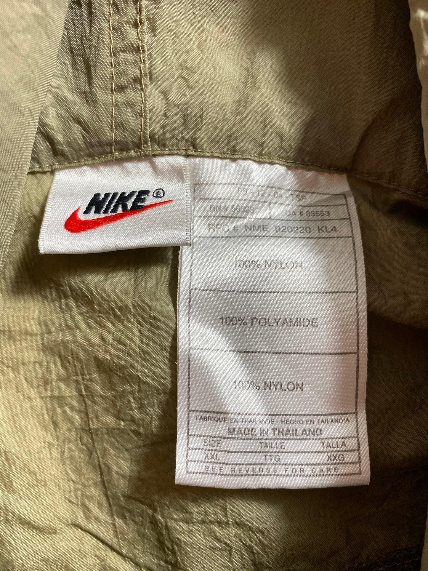 90’s NIKE AIR Size XXL Vintage Zip-up Nylon Jacket  / 8104