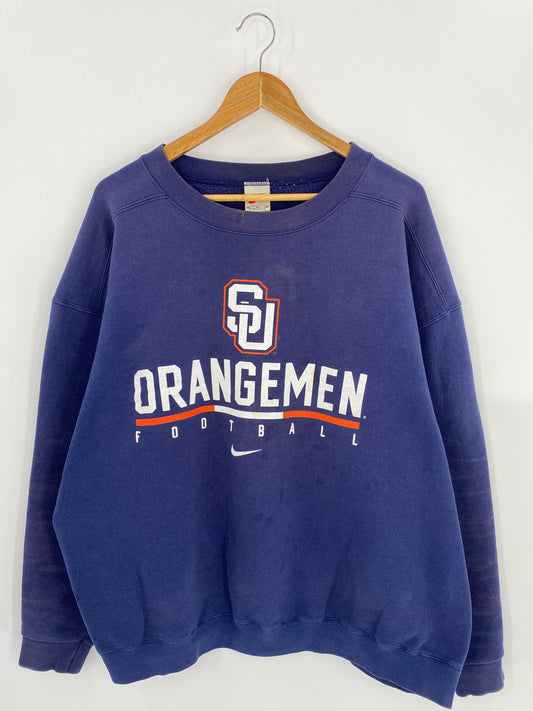 90’s NIKE Syracuse Orange Football Made in USA  Size XL Vintage Sweat-shirt / 7164