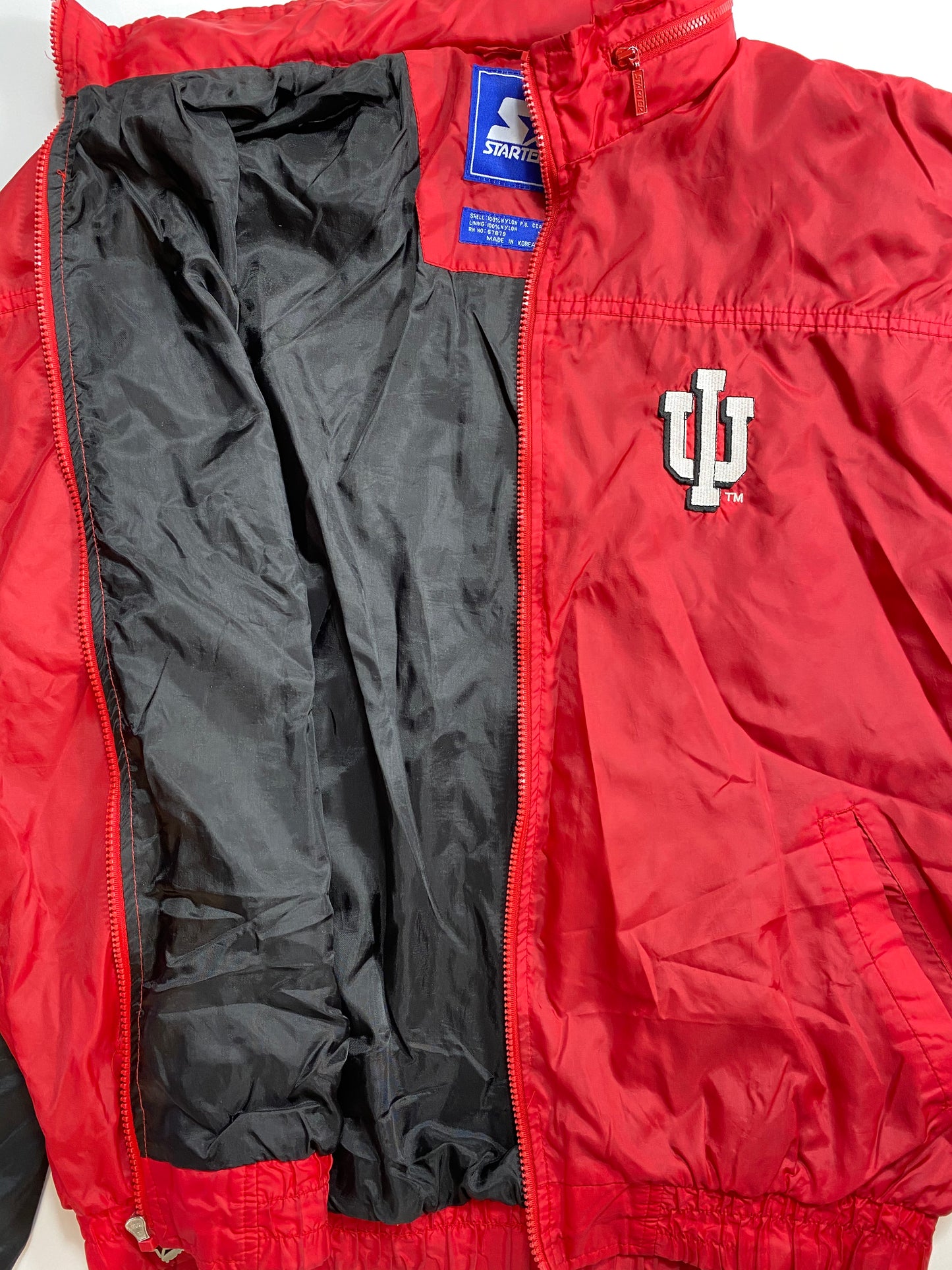 00’ STARTER INDIANA University Size XL Vintage Zip-up Nylon Jacket  / 6999