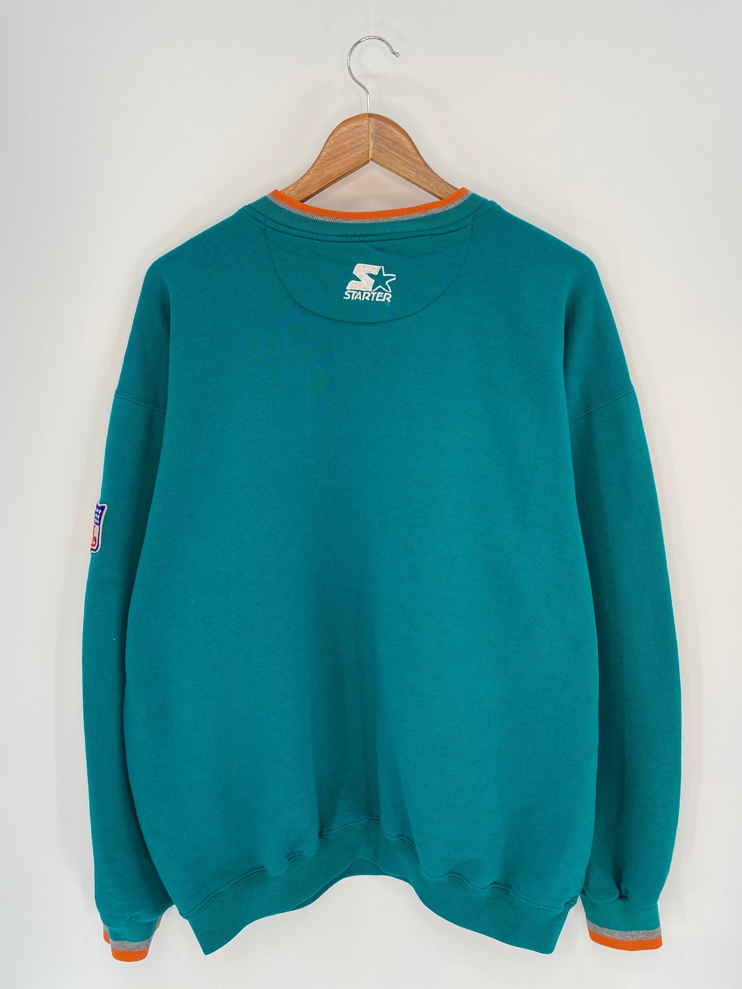 90’s STARTER x MIAMI DOLPHINS Size L Vintage NFL Sweat-Shirts / K7155