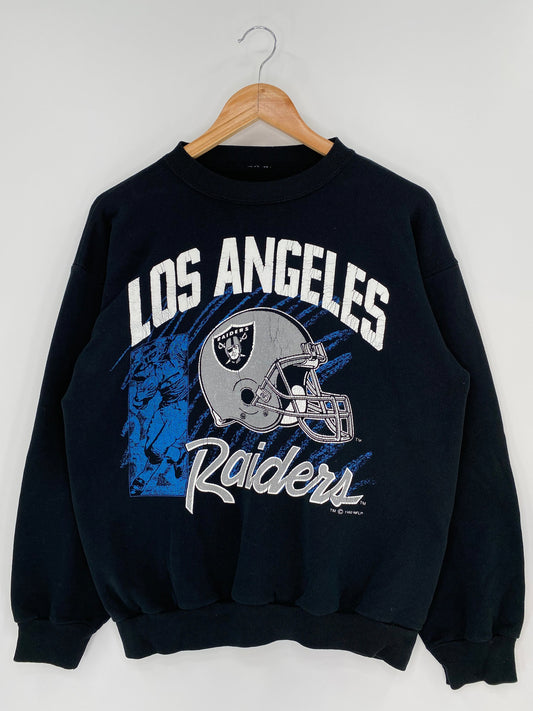 1992 LOS ANGELES RAIDERS Size No Tag (Approx.M) Vintage NFL Sweat-shirt / A337