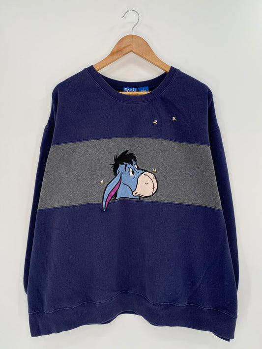 00' DISNEY EEYORE Size Ladies XXXL Vintage Sweat-shirt / 8794
