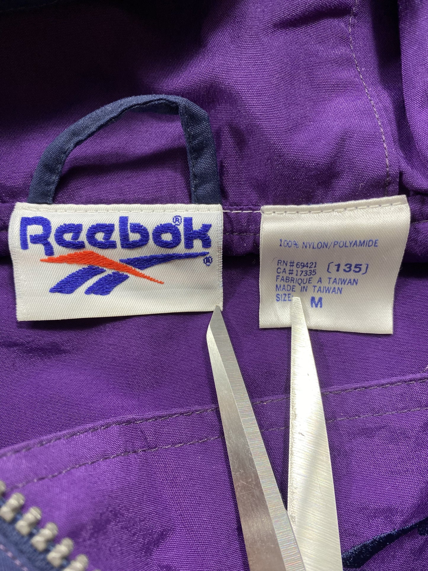 90’s REEBOK Size M Vintage Half Zip Nylon Jacket / K5029