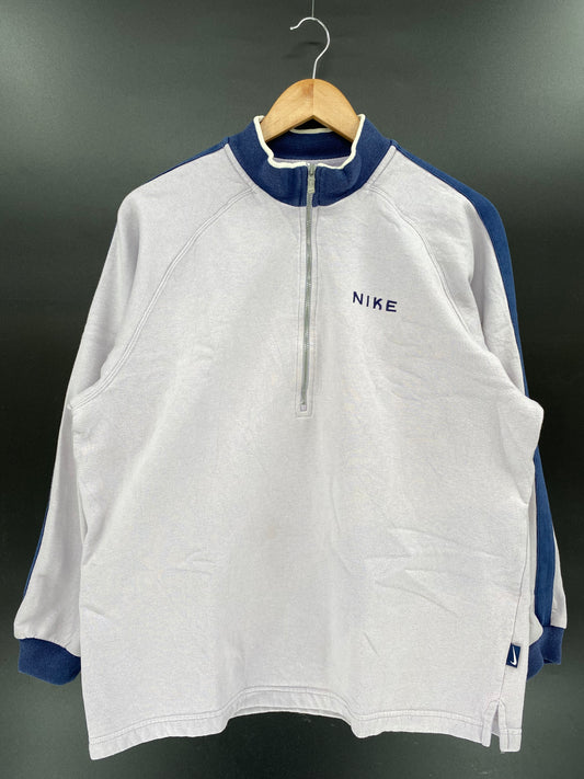 00' NIKE Size Ladies M Vintage Half-zip Sweat-Shirt / K3756