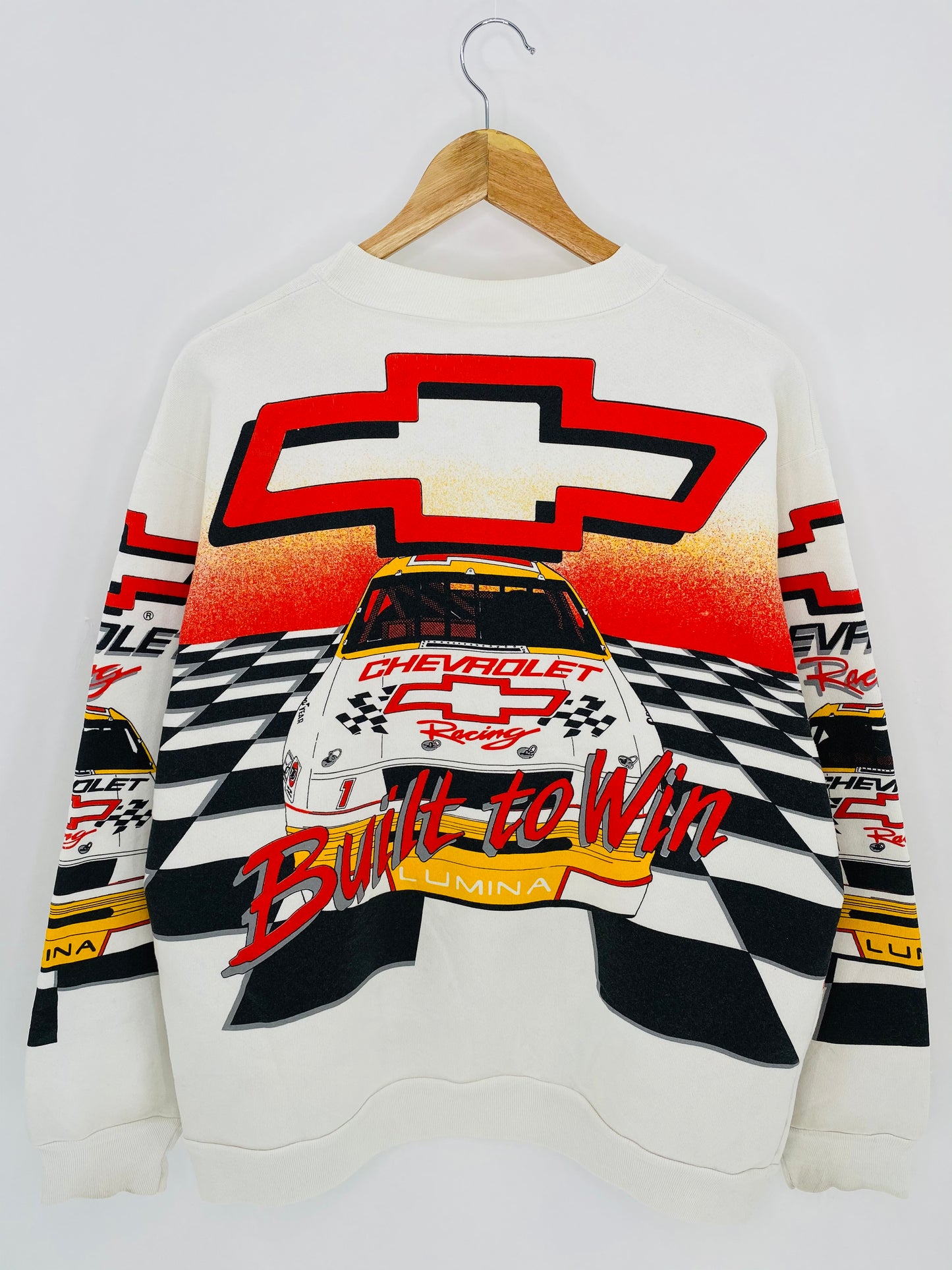 90’s CHEVROLET Made in USA Size L Vintage Racing Sweat-Shirt / 6951