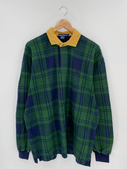 Nautica Size XL Vintage Polo Long Sleeve Shirt / 9112