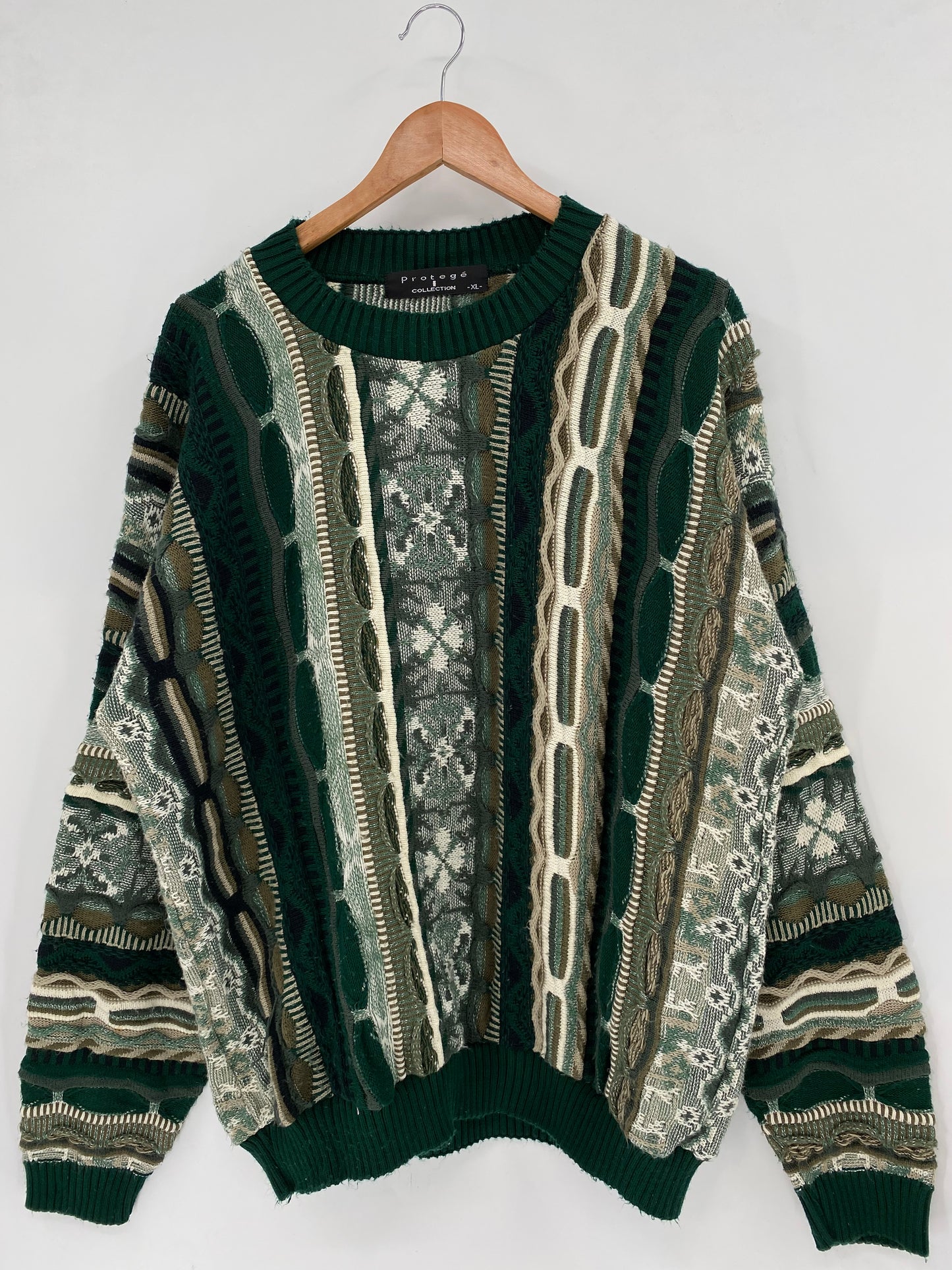 Vintage 3D COOGI- Style Made in USA Size XL Knit Sweater / K3481