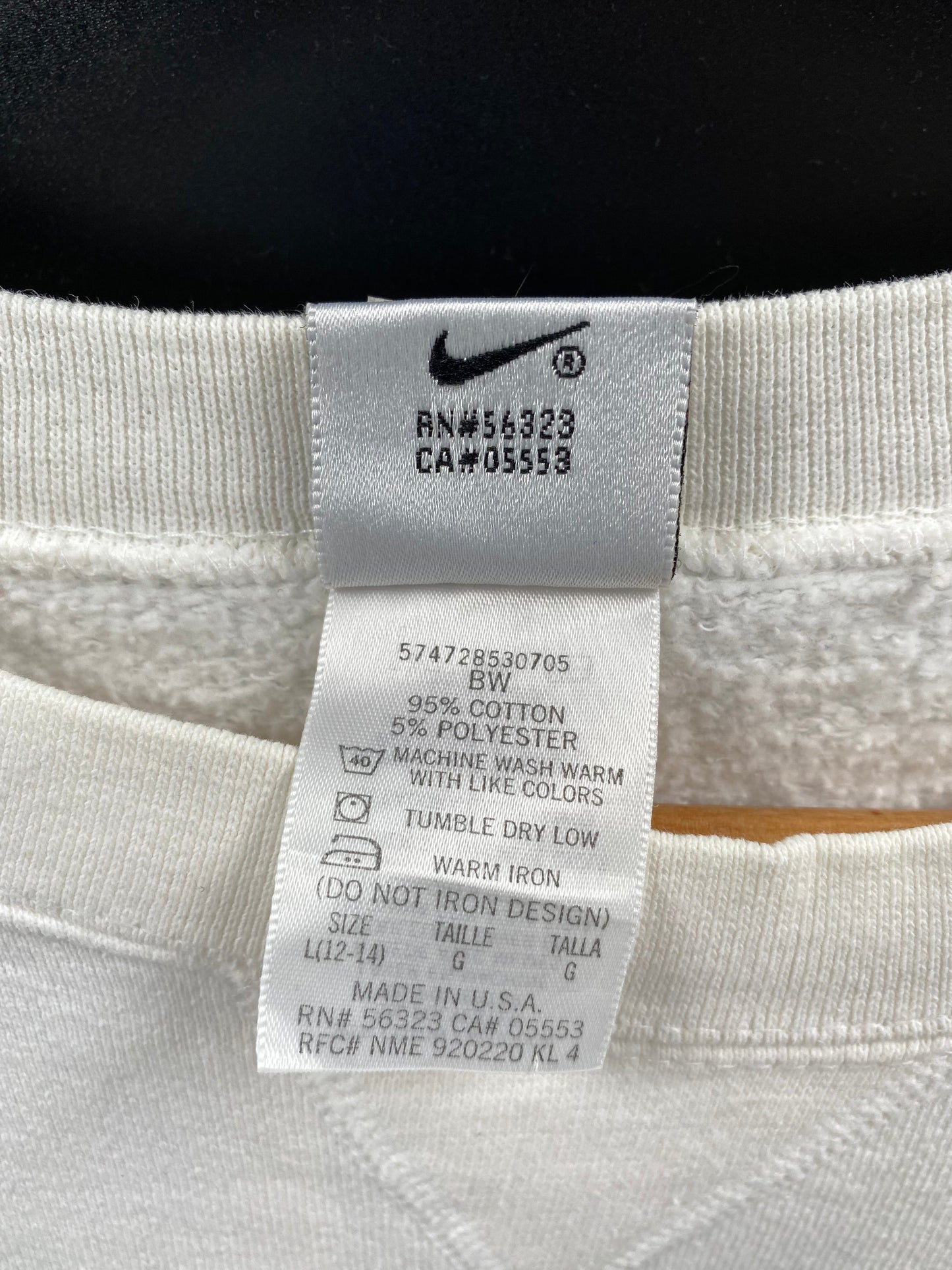 90’s NIKE Made in USA Size Kids.L Vintage Sweat-shirt / A6210