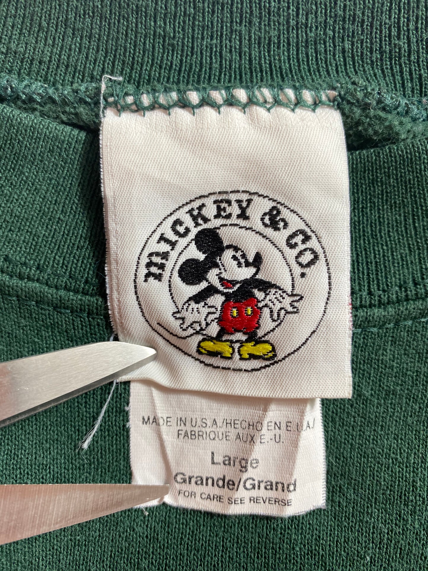 90’s DISNEY MICKEY Size L Vintage Sweat-shirt / 8408