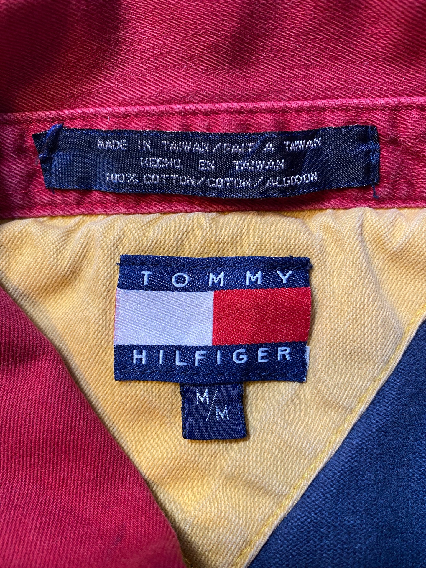 90’s TOMMY HILFIGER Size M Vintage Rugby-Shirt  / K2726