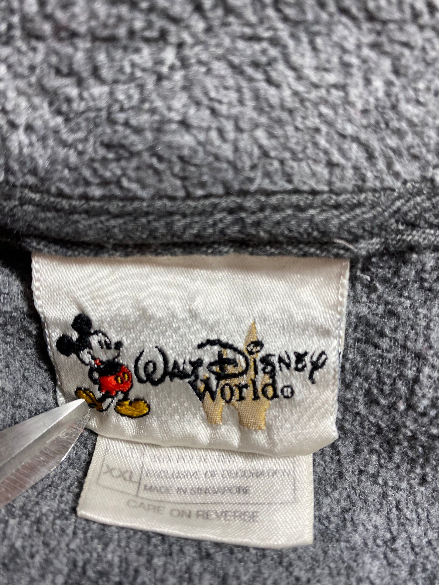 00’ DISNEY MICKEY Size XXL Vintage Half-Zip Sweat-shirt / A5575