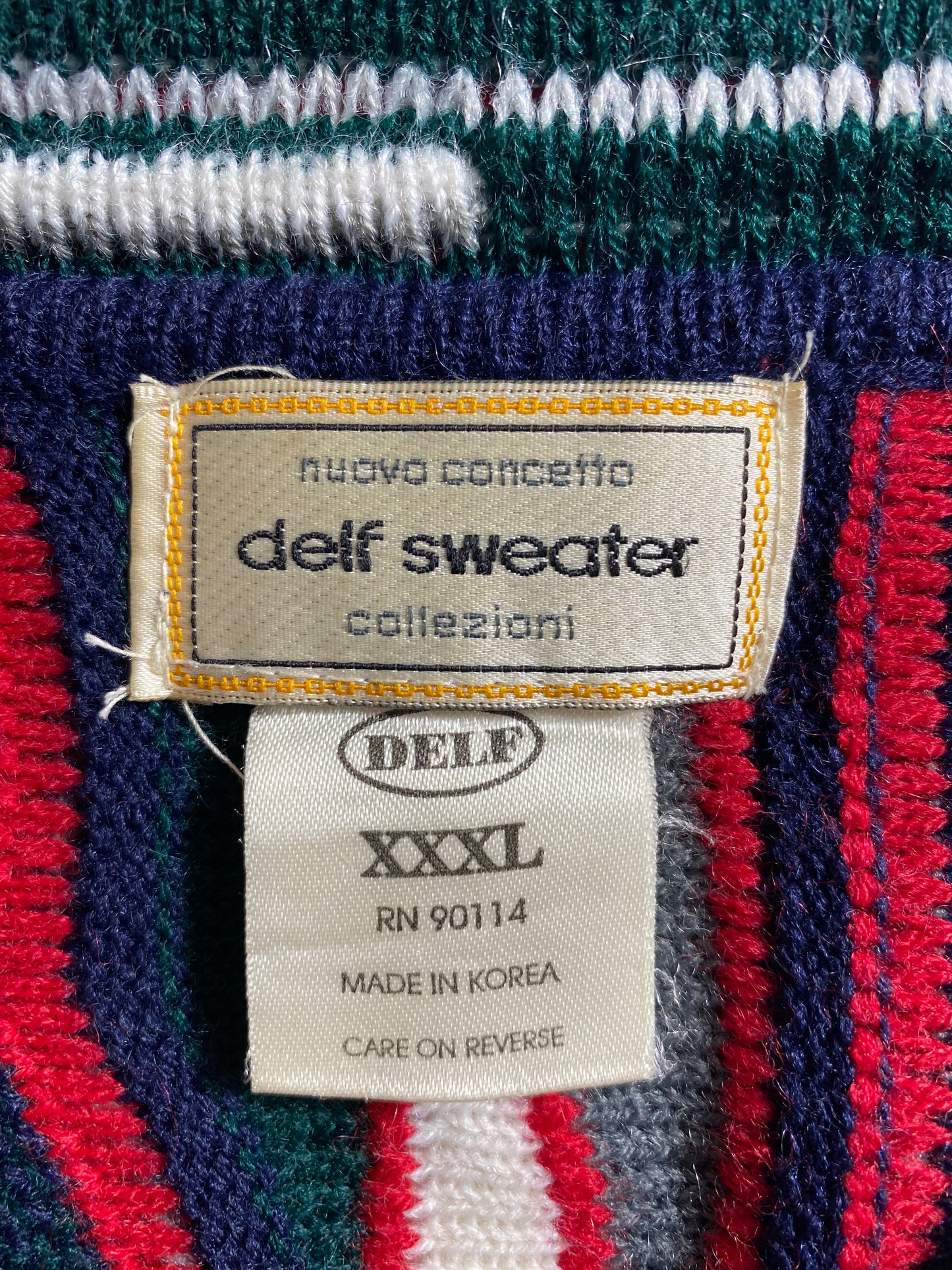 Vintage 3D COOGI- Style Size XXXL Knit Sweater / K3940