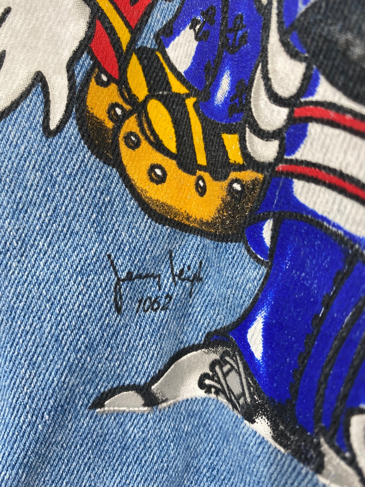 Vintage DISNEY MICKEY Size S Denim Jacket  / K4108