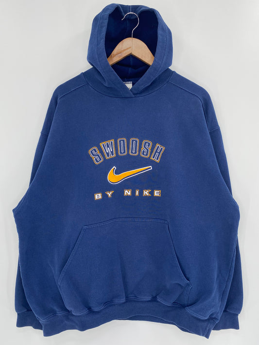 90’s NIKE SWOOSH CENTER LOGO Size XL Vintage Hoodie Sweat-shirt / 9575