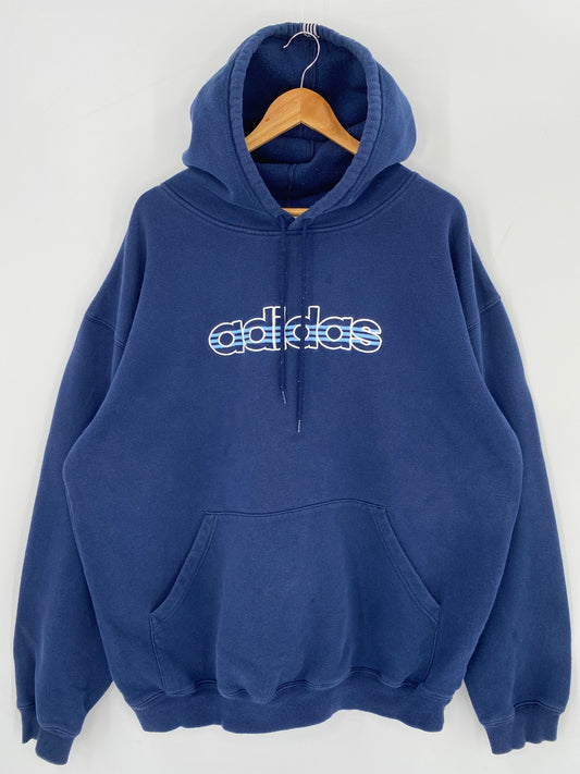 00’ ADIDAS Size L Hoodie Vintage Sweat-Shirt / 9377