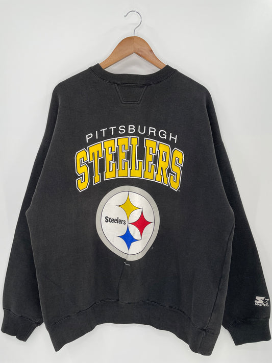 1993 STARTERS PITTSBURG STEELERS Size XL Vintage NFL Sweat shirt / K89