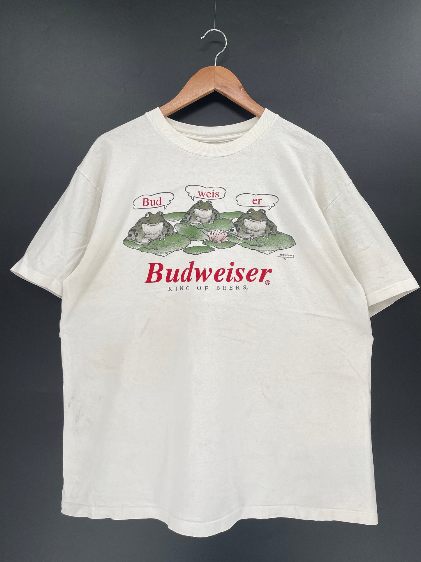 1995 BUDWEISER Made in USA Size XL Vintage T-Shirt / E2028T