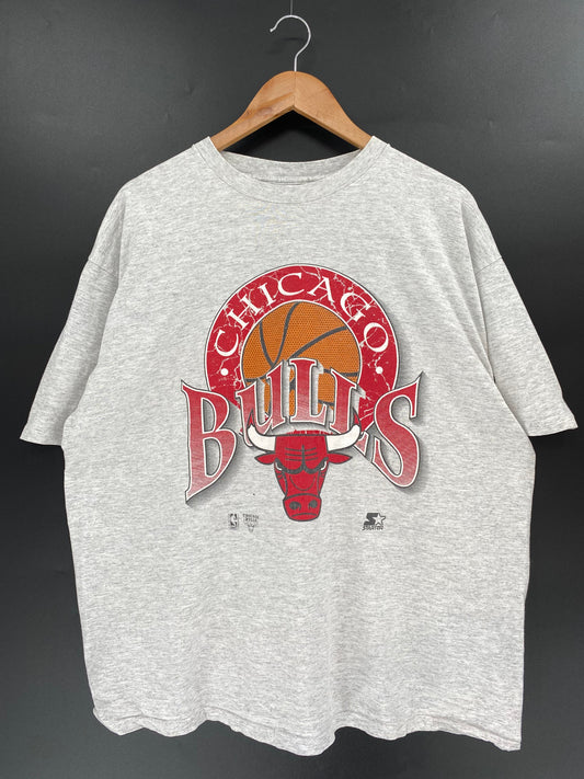 90’s STARTER x CHICAGO BULLS Made in USA SIZE XL VINTAGE NBA T- SHIRT / A2058