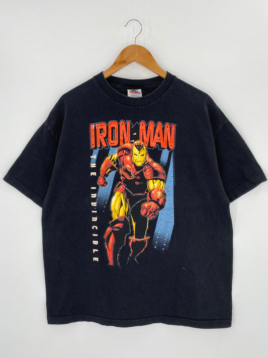 00’ MARVEL IRON MAN Size XL Vintage T-Shirt / 8915