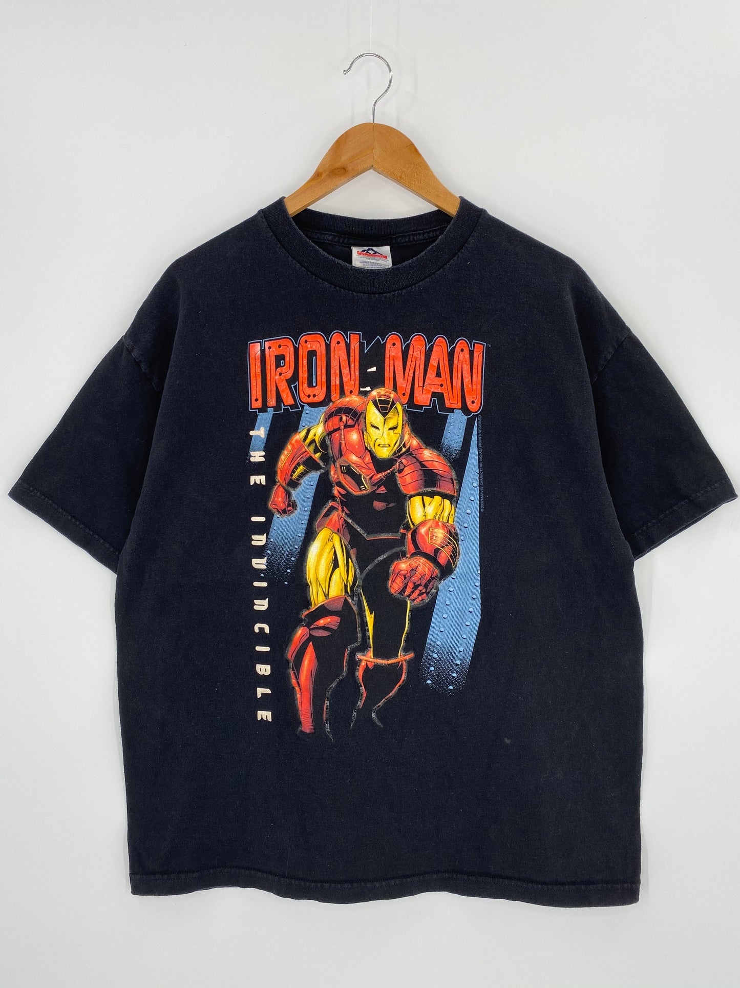 00’ MARVEL IRON MAN Size XL Vintage T-Shirt / 8915