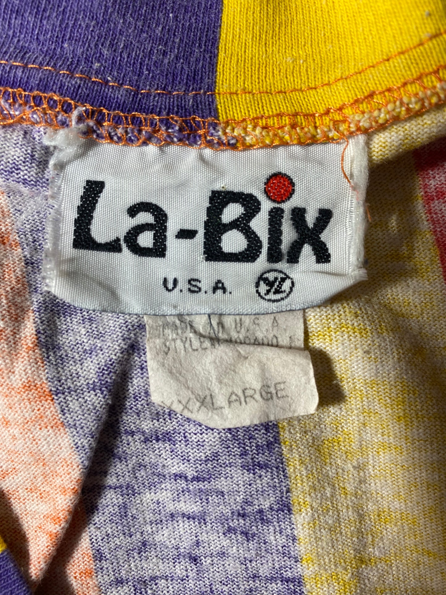 90’s RAINBOW STRIPE MADE IN UAS Size XXXL T-Shirts / K3510