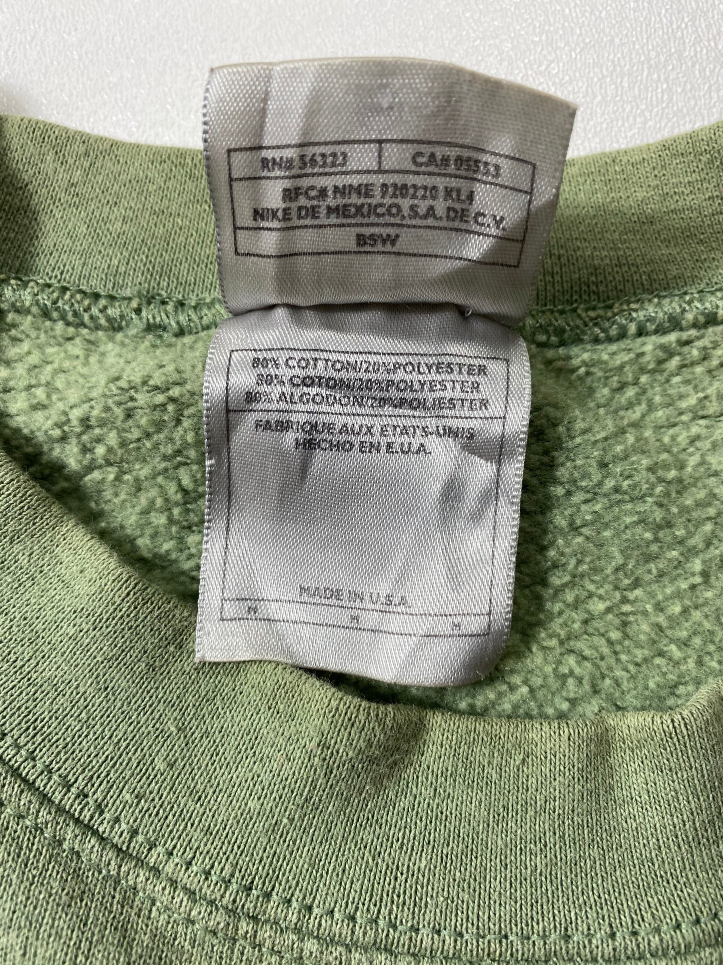 90's NIKE Mini Swoosh Made in USA Size M Vintage Sweat-shirt / 6662