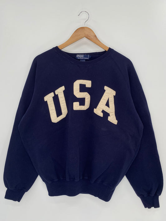 90’s POLO RALPH LAUREN USA Size M Vintage Sweat-shirt / 8063