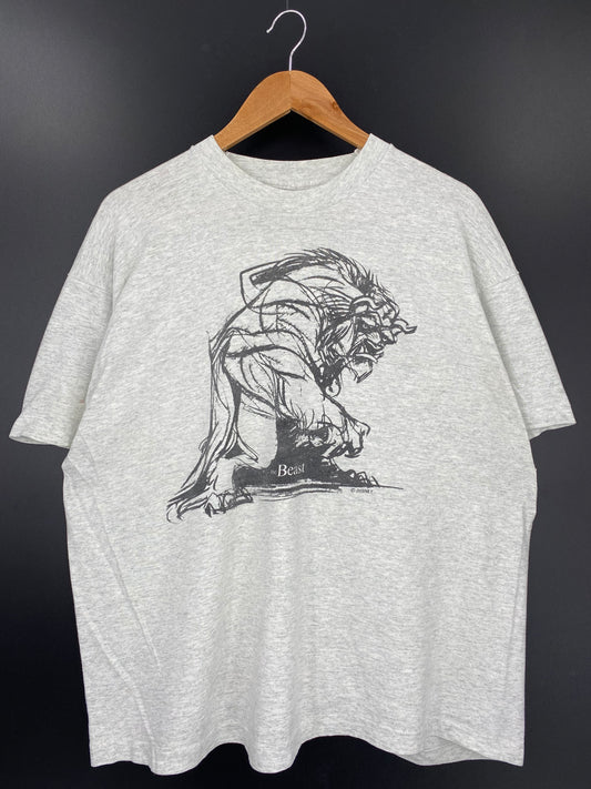 Vintage DISNEY Beauty and the Beast Size No tag (Approx.XL) T-Shirt / K1521
