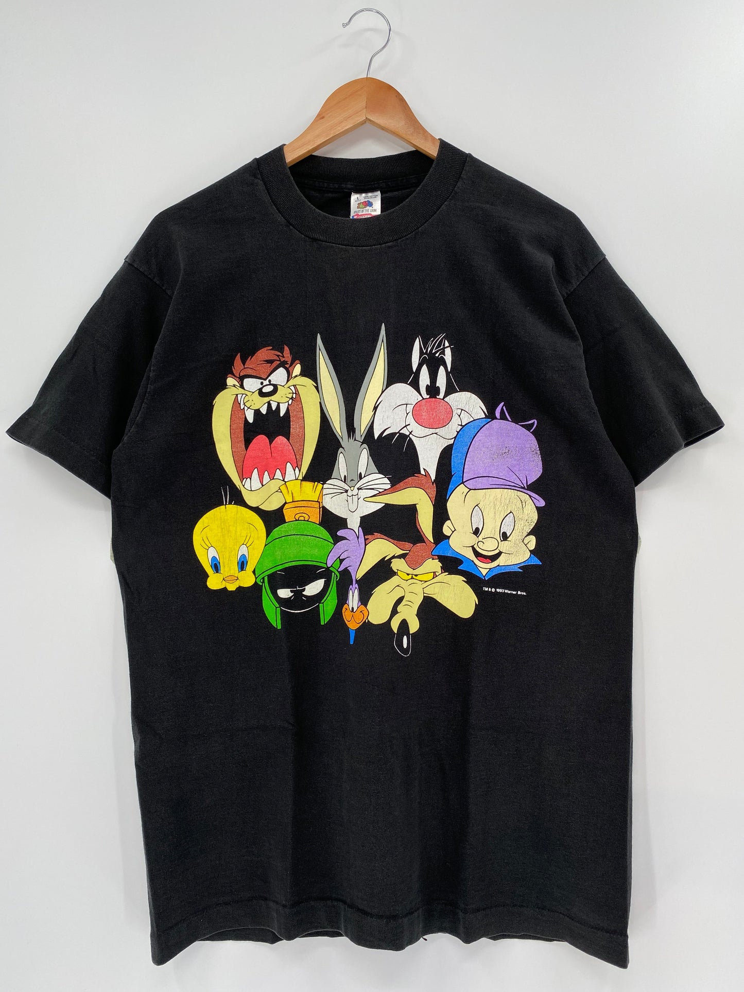 1993' LOONEY TUNES Made in USA Size L Vintage T-Shirts / A2350
