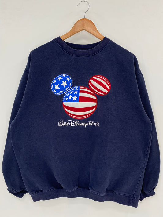 00’ WALT DISNEY WORLD MICKEY Size L Vintage Sweat-shirt / A3732