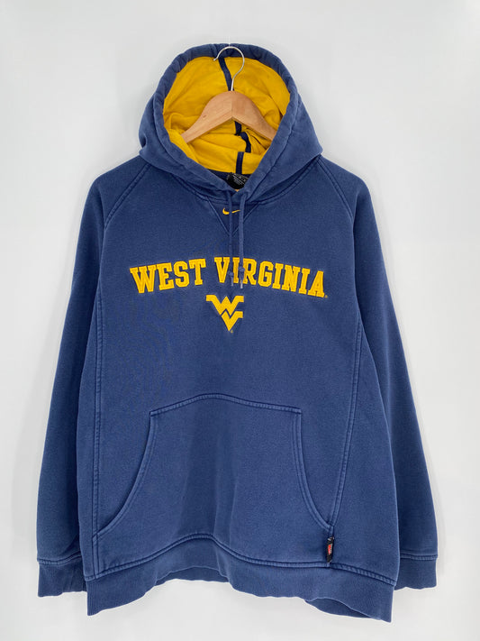 00’ NIKE WEST VIRGINIA Size M Vintage Hoodie Sweat-shirt / 9034