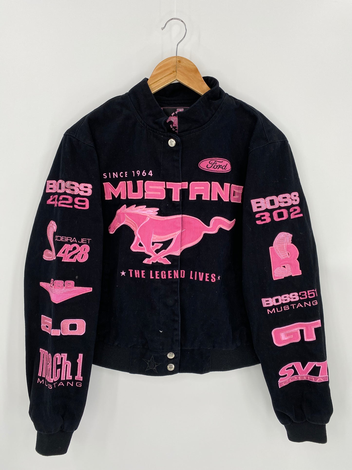 Vintage FORD MUSTANG Size Ladies L Racing Jacket / 7019