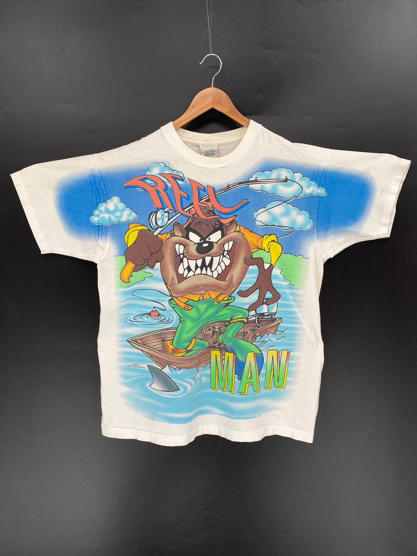1997 LOONEY TUNES TAZ MADE IN USA Size L Vintage T-Shirts / K1593
